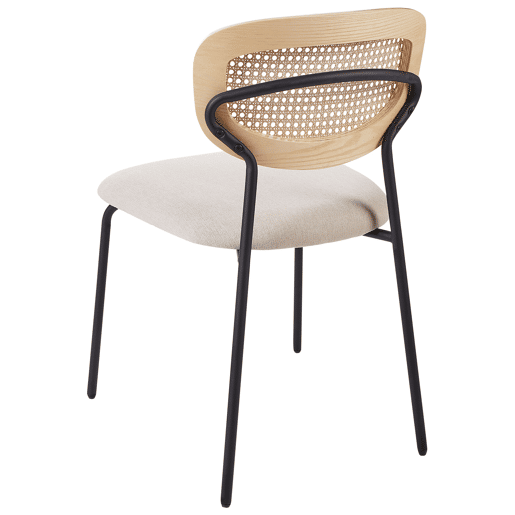 Conjunto de 2 cadeiras de jantar MAYETTA Rattan Creme claro