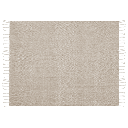 Manta TILMI Algodão 130 x 160 cm Creme claro