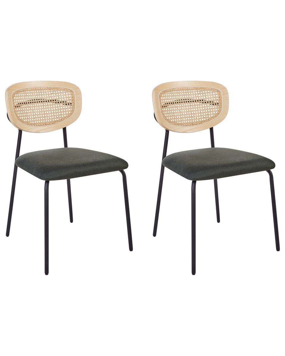 Beliani Silla de comedor MAYETTA Verde Oscuro