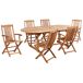 Beliani Conjunto de comedor MAUI II Beliani Conjunto de comedor MAUI II Madera Clara