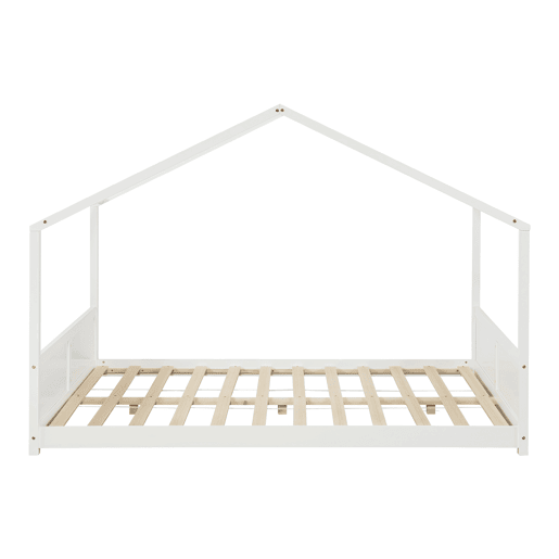 Cama de criança Simo em forma de casa com colchão 140x200cm - Branco en.casa