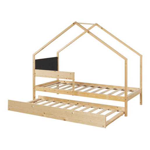 Cama de rodízio para crianças Sodankylä com cama extra e 2 colchões 90x200cm en.casa
