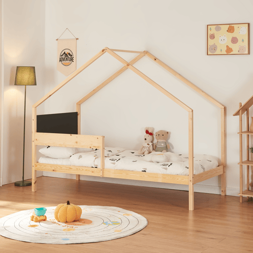 Cama de rodízio para crianças Sodankylä com cama adicional 90x200cm - MadeiraPreto en.casa