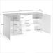 Credenza de 4 Estantes en Madera Nobilitada Credenza de 4 Estantes en Madera Nobilitada Blanco/ Madera