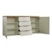 Credenza de 4 Estantes en Madera Nobilitada Credenza de 4 Estantes en Madera Nobilitada Blanco/ Madera