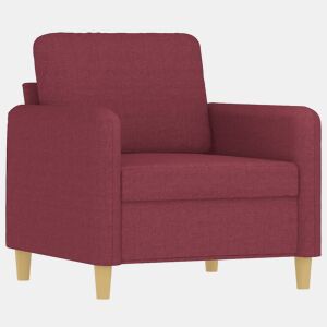 vidaXL Poltrona 60 cm tecido vermelho tinto
