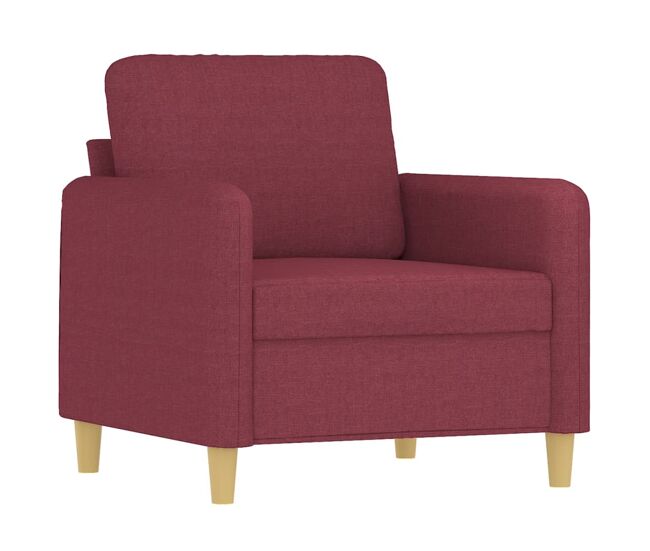 Vidaxl sillón de tela rojo tinto 60 cm