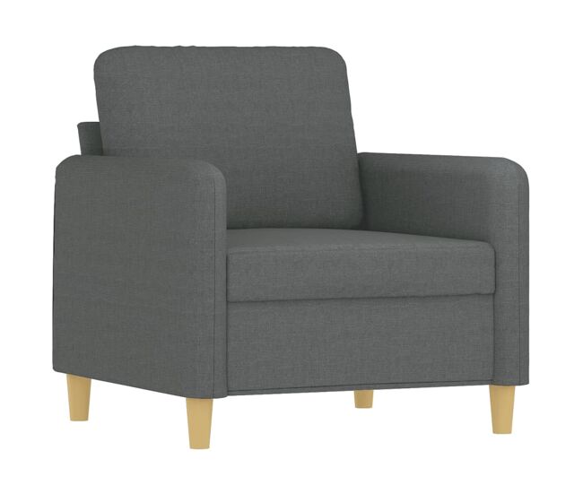 Vidaxl sillón de tela gris oscuro 60 cm