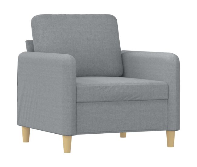 Vidaxl sillón de tela gris claro 60 cm