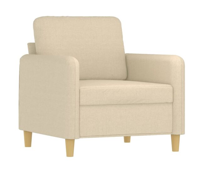 Vidaxl sillón de tela color crema 60 cm