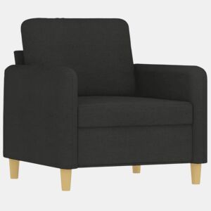 vidaXL Poltrona 60 cm tecido preto