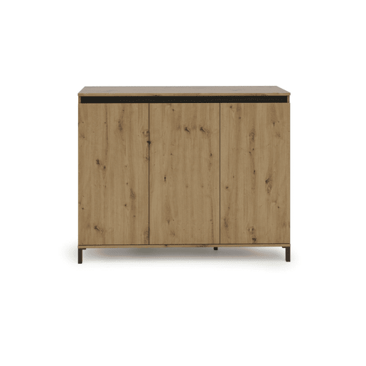 Aparador Dceppitell, Buffet de Sala, Aparador de Sala, Despensa de Cozinha, Fabricado em Itália, 138x110h40 cm, Madeira e Antracite