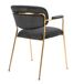 CLARA- Silla de tela acanalada y metal (x2) CLARA- Silla de tela acanalada y metal (x2) Negro