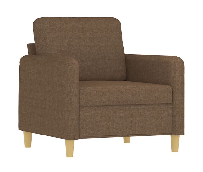 Vidaxl sillón de tela marrón 60 cm
