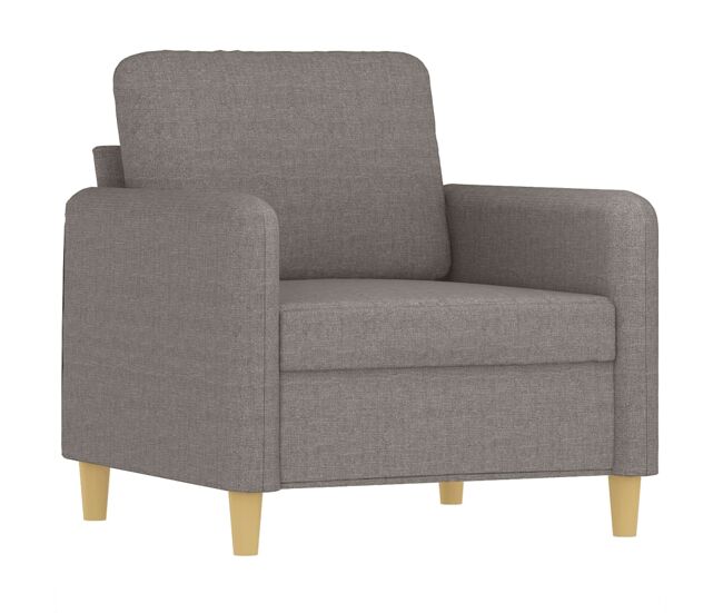 Vidaxl sillón de tela gris taupé 60 cm
