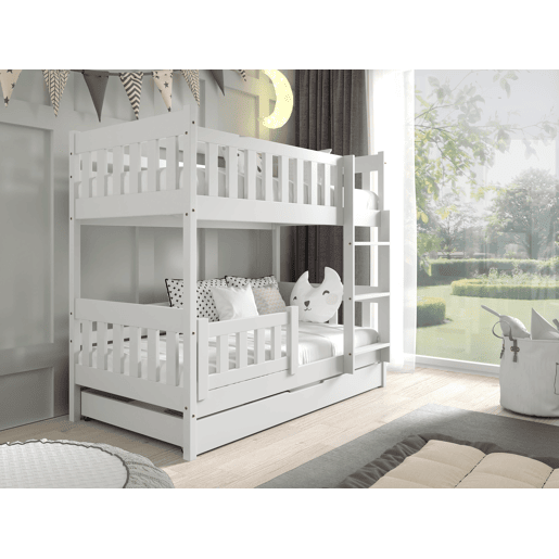 Cama beliche LILA Branco 86x198x141cm Cama beliche LILA Branco 86x198x141cm