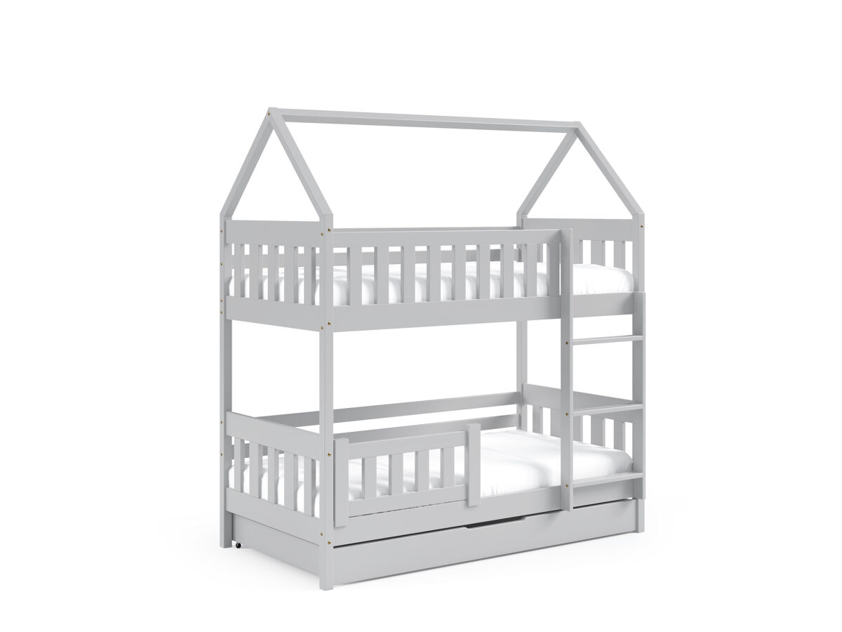 Casa cama zuzia gris 86x168x185cm