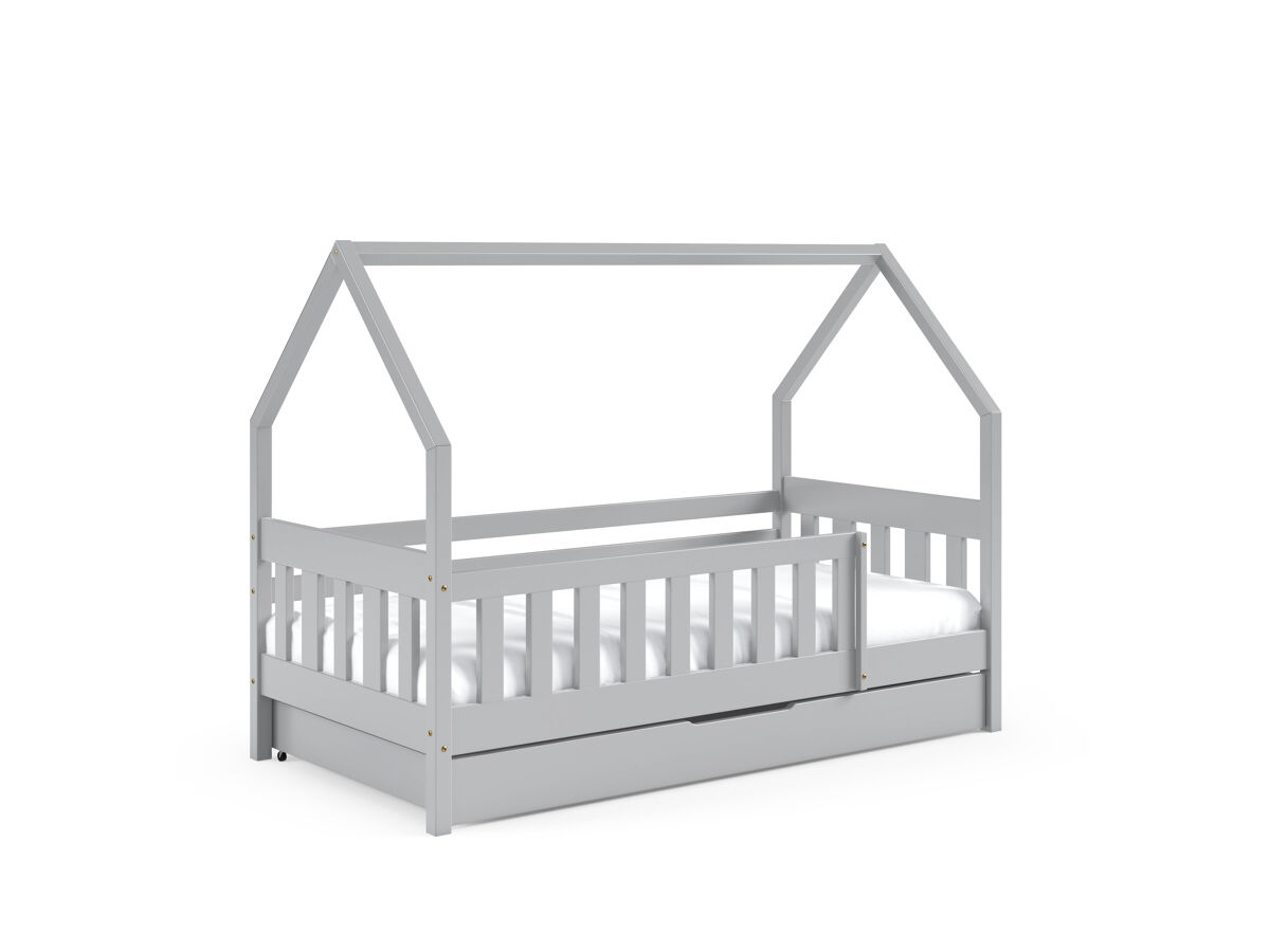 Casa cama lena gris 86x198x125cm