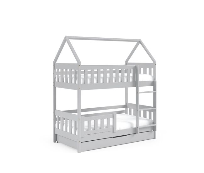 Casa cama zuzia gris 86x198x185cm
