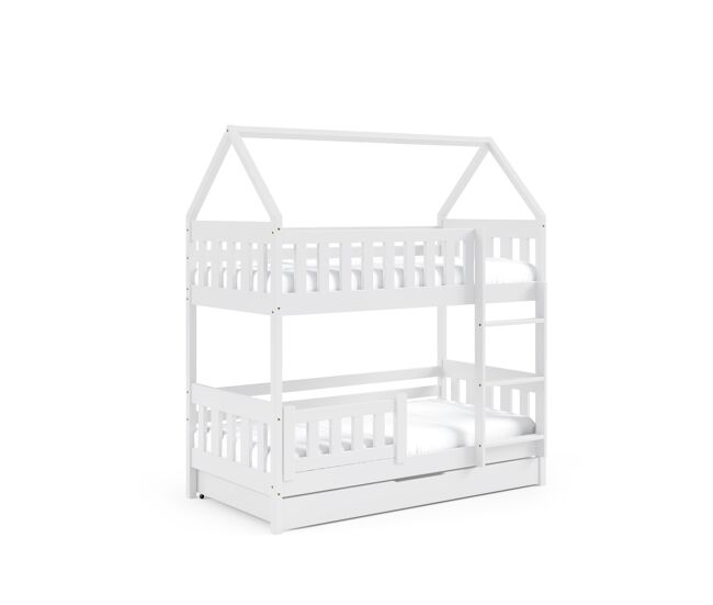 Casa cama zuzia blanco 86x168x185cm