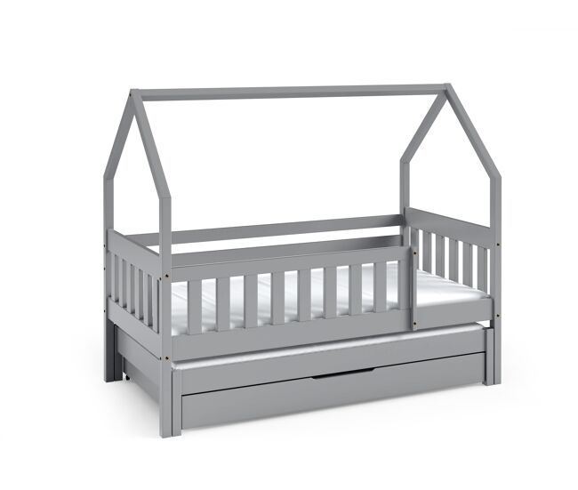 Casa cama maja gris 86x168x139cm