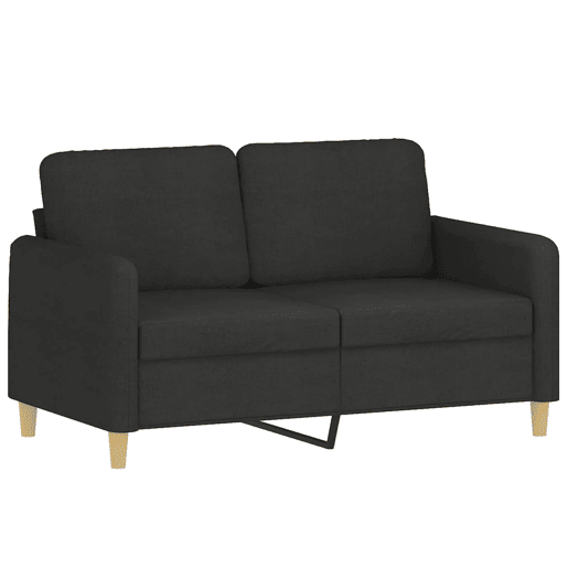 vidaXL Sofá de 2 lugares tecido 120 cm preto vidaXL Sofá de 2 lugares tecido 120 cm preto