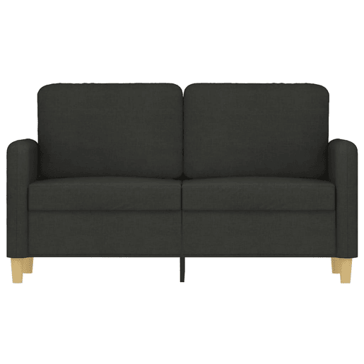 vidaXL Sofá de 2 lugares tecido 120 cm preto vidaXL Sofá de 2 lugares tecido 120 cm preto