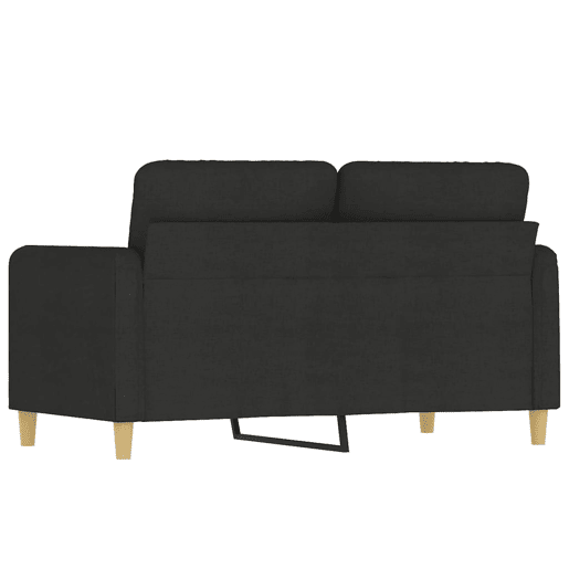 vidaXL Sofá de 2 lugares tecido 120 cm preto vidaXL Sofá de 2 lugares tecido 120 cm preto