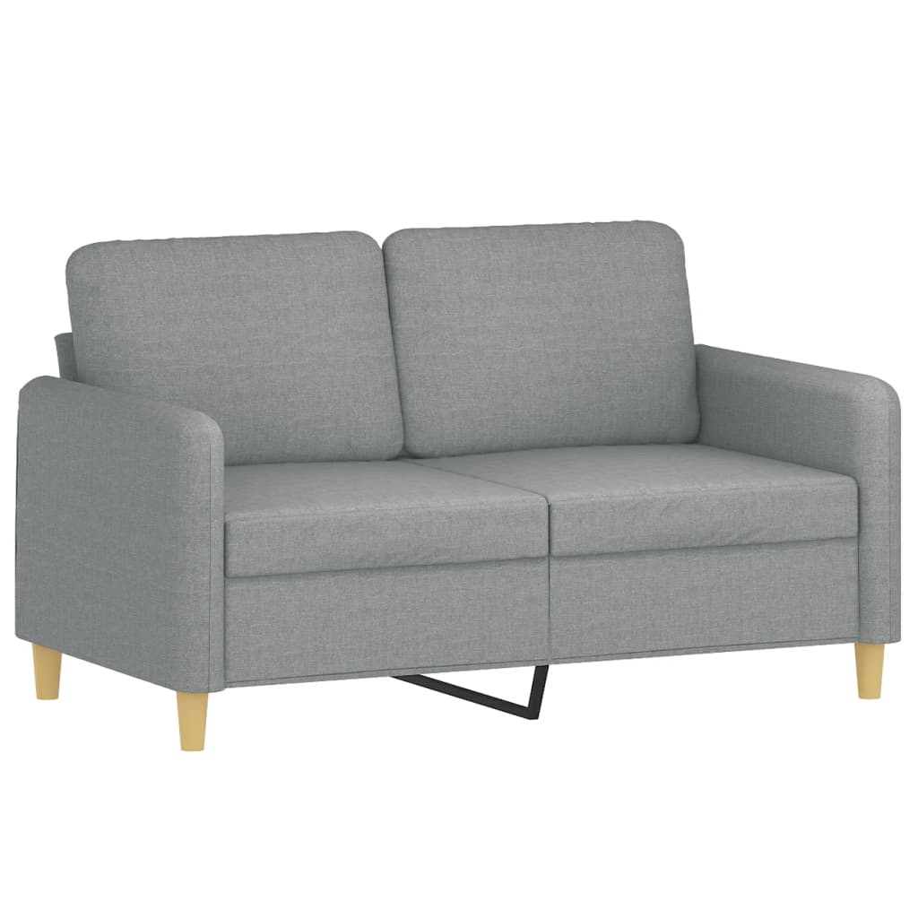 Vidaxl sofá de 2 plazas de tela gris claro 120 cm