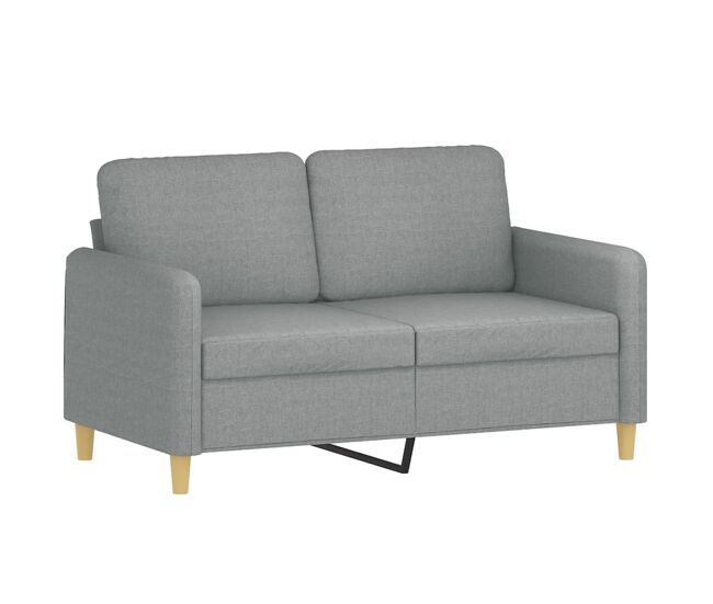 Vidaxl sofá de 2 plazas de tela gris claro 120 cm