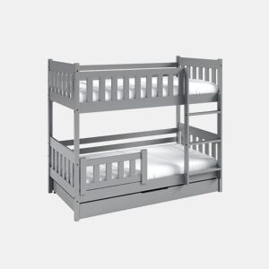 Cama beliche LILA Cinzento 86x198x141cm