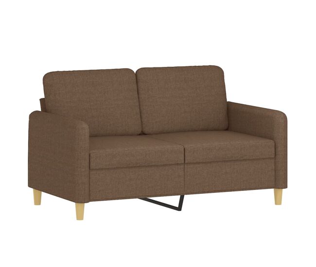 Vidaxl sofá de 2 plazas de tela marrón 120 cm