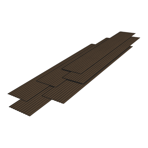 Conjunto de 18x painéis de parede 3D Bronckhorst 195x31,5 cm - efeito madeira escura NEU.HOLZ