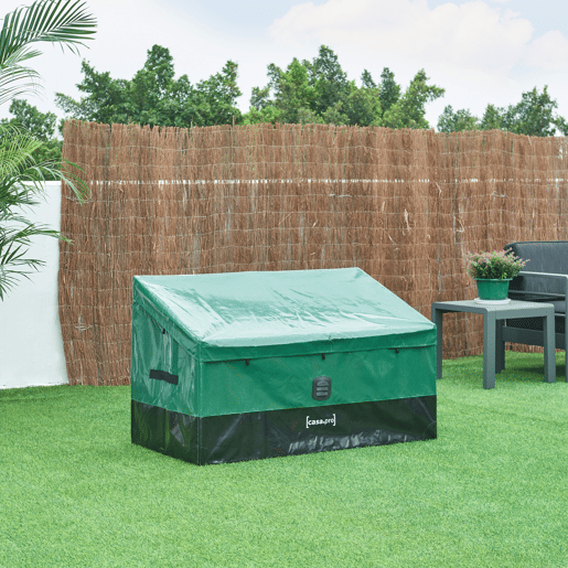 Caixa de arrumação exterior Alanno 387 L 122x64x76 cm - VerdePreto casa.pro