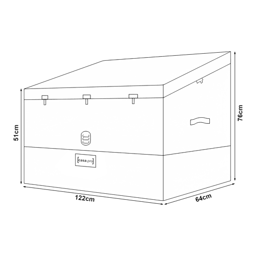 Caixa de arrumação exterior Alanno 387 L 122x64x76 cm - VerdePreto casa.pro