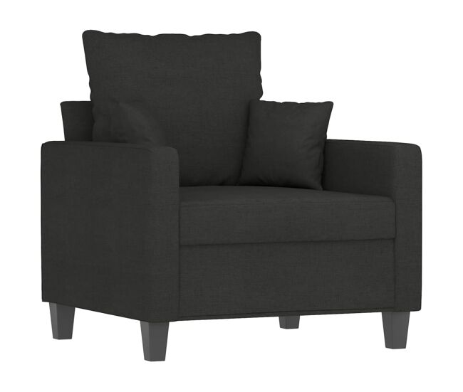 Vidaxl sillón de tela negro 60 cm