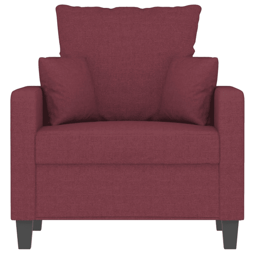 vidaXL Poltrona 60 cm tecido vermelho tinto vidaXL Poltrona 60 cm tecido vermelho tinto