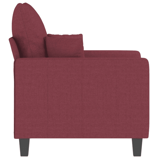 vidaXL Poltrona 60 cm tecido vermelho tinto vidaXL Poltrona 60 cm tecido vermelho tinto