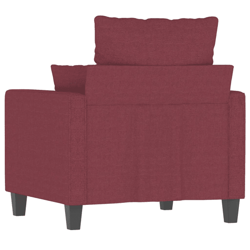 vidaXL Poltrona 60 cm tecido vermelho tinto vidaXL Poltrona 60 cm tecido vermelho tinto