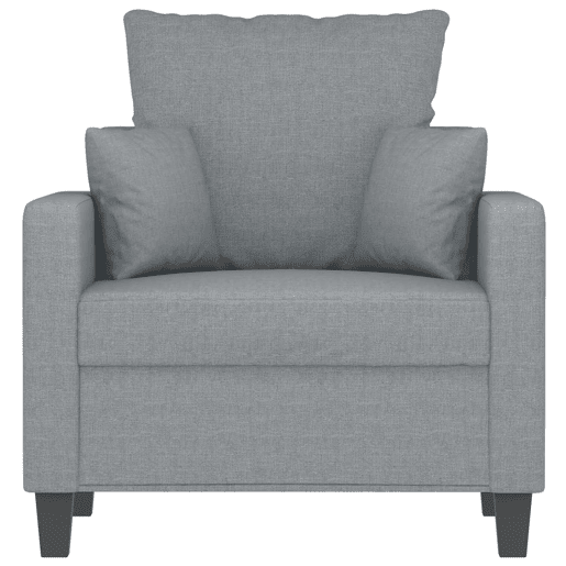 vidaXL Poltrona tecido 60 cm cinzento-claro