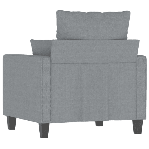 vidaXL Poltrona tecido 60 cm cinzento-claro