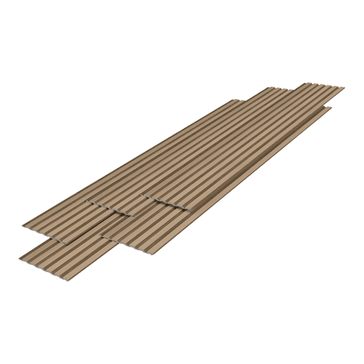 Conjunto de 20x painéis de parede 3D Borger 195x30 cm - Efeito Carvalho Claro NEU.HOLZ