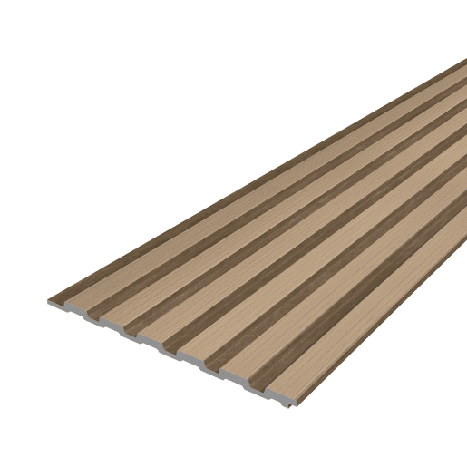 Conjunto de 20x painéis de parede 3D Borger 195x30 cm - Efeito Carvalho Claro NEU.HOLZ