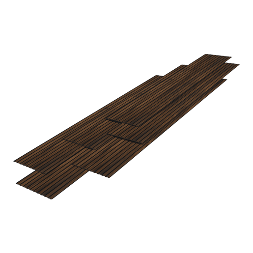 Conjunto de 18x painéis de parede 3D Boxtel 195x31,5 cm - Efeito nogueira NEU.HOLZ