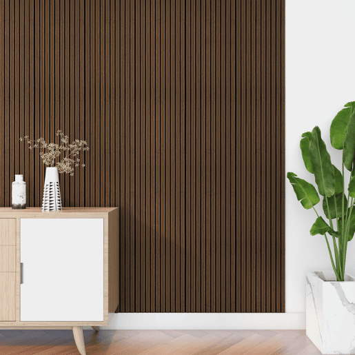 Conjunto de 6x painéis de parede 3D Bronckhorst 195x31,5 cm - efeito madeira escura NEU.HOLZ