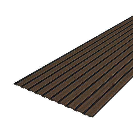 Conjunto de 12x painéis de parede 3D Bronckhorst 195x31,5 cm - efeito madeira escura NEU.HOLZ
