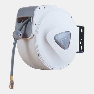 Enrolador de mangueira de ar comprimido Nassau PVC 30+2m - BrancoCinza pro.tec