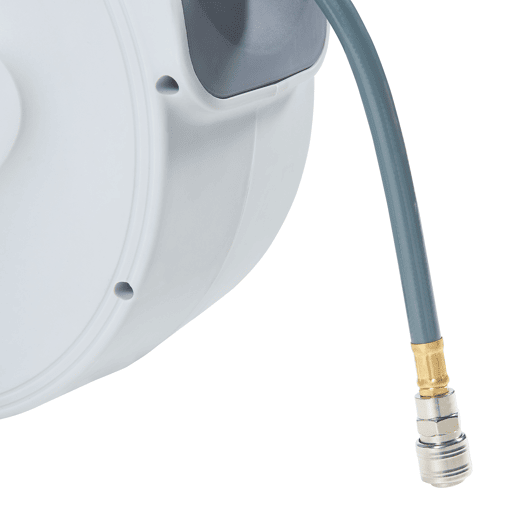 Enrolador de mangueira de ar comprimido Nassau PVC 30+2m - BrancoCinza pro.tec