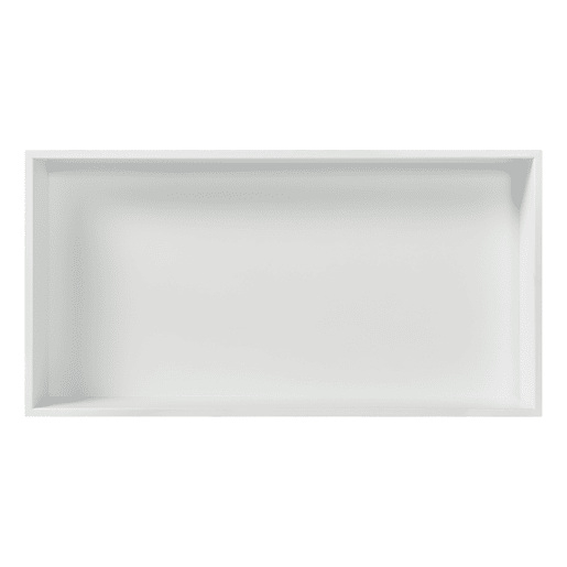 Nicho de duche Kristinehamn em aço inoxidável 62x32x10cm - Branco mate neu.haus