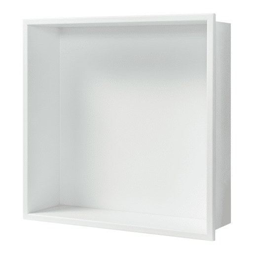 Nicho de duche Kristinehamn em aço inoxidável 32x32x10cm - Branco mate neu.haus